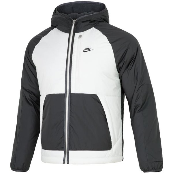 Chaqueta Acolchada Nike Therma FIT Para Hombre Negra Gris L White-image