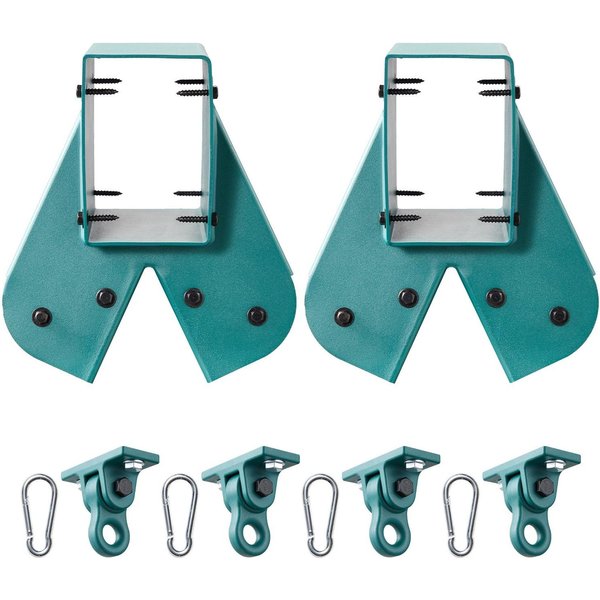 Soportes Para Columpios, Juego De Soportes Resistentes En Forma De A, Con 2 Soportes Para Columpios En Forma De A Y 4 Colgadores, Resistente Para Montaje De Equipos De Parque Infantil Y Patio Trasero-image
