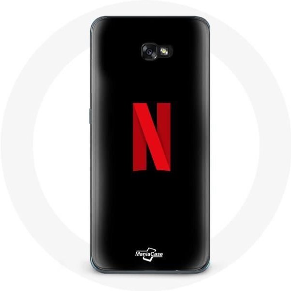 Funda - Netflix - Samsung Galaxy A3 2017 - Logo Rojo - Flexible - ProteccióN Smartphone Negro-image