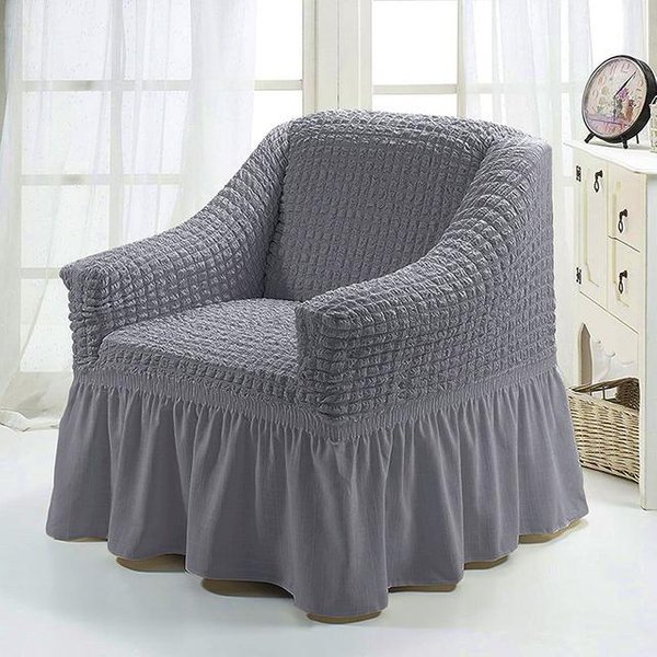 Fundas De Sofá EláSticas De Color Liso Para Sala De Estar, Fundas EláSticas Para Asiento Individual, Funda Para Sofá, Protector Para SillóN En Forma De L 1-Seat-S- 90-140Cm-image
