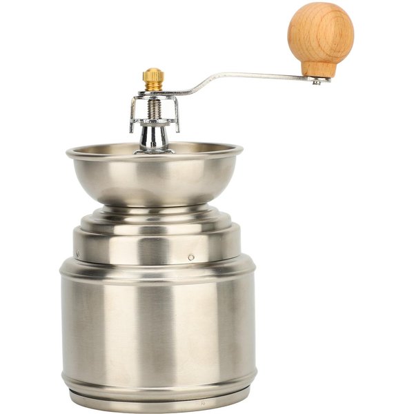 Molinillo De Café Manual De Acero Inoxidable, Madera Maciza, Molinillo De Café Manual Para Hacer Café L(For 6.5-9Kg)-image