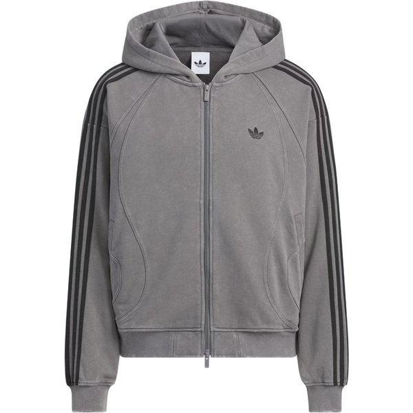 Adidas Originals TG FZ Bluza LuźNy KróJ Pasiasta Zapinana Na Zamek DłUgi RęKaw Kurtka Kurtki Unisex KQ5525 XS Gray-image