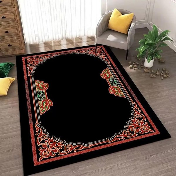 Dywanik Modlitewny – Tradycyjny Dywanik Do Modlitwy Z MuzułMańSkim Wzorem, AntypośLizgowy Dywanik PodłOgowy Do Domu, Salonu, Sypialni, ŁAzienki 120X160Cm(46X62In)-image