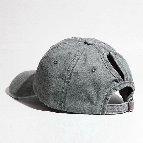 Gorra De BéIsbol Para Mujer Con DiseñO Para Coleta, Adecuada Para Deportes Al Aire Libre, Correr Y ProteccióN Solar (Gray,Adjustable) Gray-image