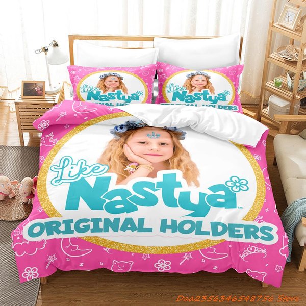ColeccióN De Ropa De Cama Like Nastya Individual Twin Matrimonial Queen King Size ColeccióN De Camas Dormitorio Adulto NiñO Fundas NóRdicas Colecciones 3D Anime Con Ropa De Cama Co EU Single(135X200Cm)-image