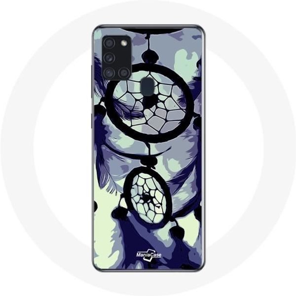 Funda Samsung Galaxy A21S AtrapasueñOs Morado Gris Y Negro-image