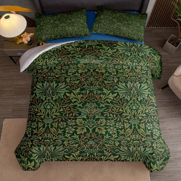 William Morris Nouveau El Set De Funda NóRdica The Strawberry Thieves King Queen Doble Completo Twin Individual TamañO Juego De Ropa De Cama 140X210Cm-image