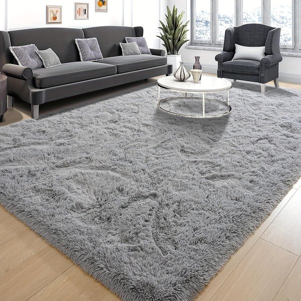 Luksusowy Puszysty Dywanik MięKki Pluszowy Dywan Jedwabna WełNa Dywanik PrzyłóżKowy Do Sypialni Pokoju DziecięCego Salonu Mata Dekoracja Domu 60X160CM (2X5.3FT-image