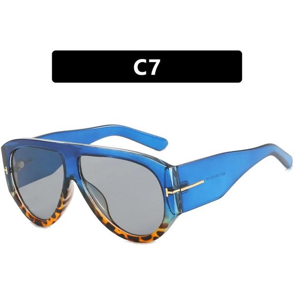 Luksusowe Okulary PrzeciwsłOneczne JednoczęśCiowe Z Dużą Ramką W KształCie T Gradientowe Oversize Pilotki Damskie Okulary PrzeciwsłOneczne Retro Klasyczne Grube Okulary PrzeciwsłOneczne UV400 As Picture-image