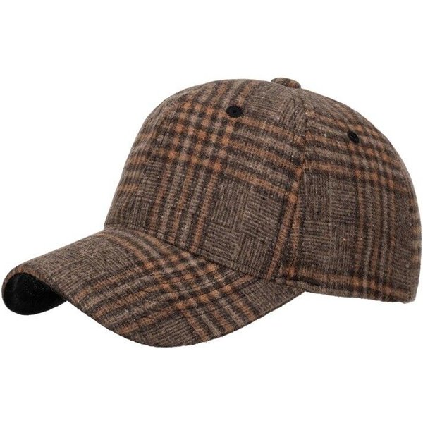 Gorra De BéIsbol CláSica Con Estampado A Cuadros, Gorra Informal A Cuadros Unisex Para Exteriores, Gorra Ajustable Con Visera Para OtoñO E Invierno-image