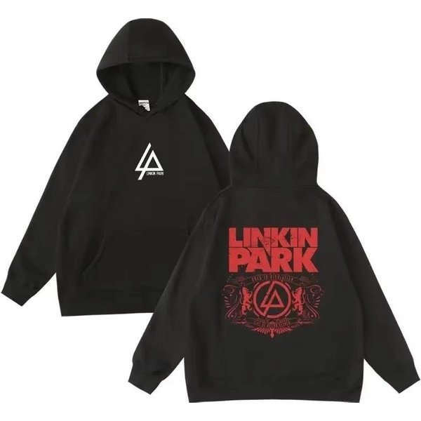 Europejski I AmerykańSki Zespół Rockowy Linkinpark Park Jesienno-Zimowa Bluza Z Kapturem Dla MężCzyzn I Kobiet Pulower Hoodie 4XL Brown-image