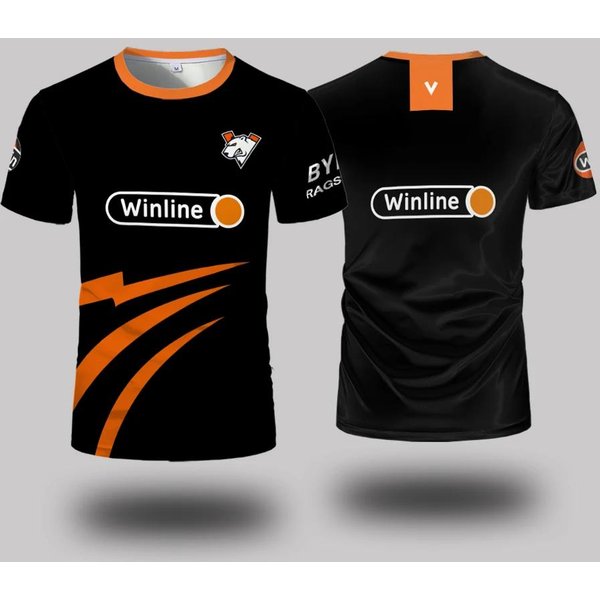 Klub Esportsowy Virtus.Pro Mundury Letnie Outdoorowe MęSkie I Damskie Sportowe OddychająCe Koszulki LuźNe Codzienne Casualowe OkrąGłY Dekolt Ubrania XXL-image