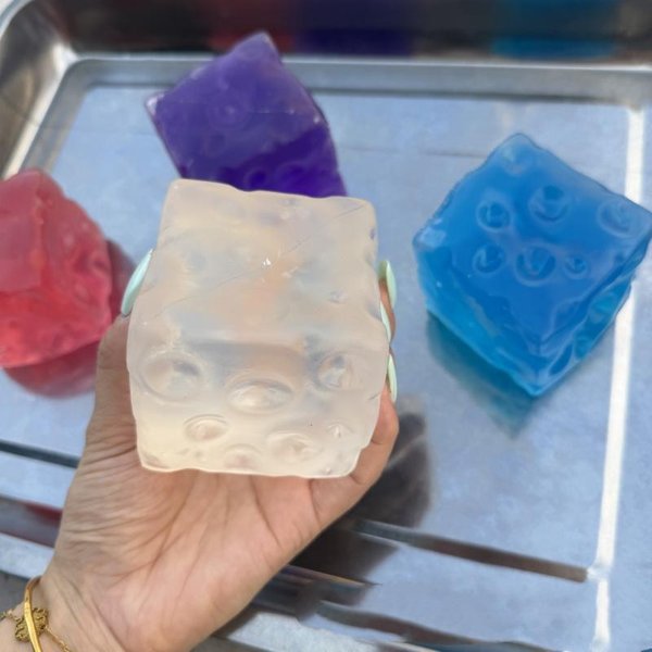 Miodowy Ser Wyciskana Zabawka Sensoryczna OdstresowująCa Zabawki Fidget MięKka Powolny OdbióR Wygodny Dotyk Wyciskania PiłKa OdstresowująCa Blue-image