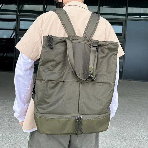 Plecak Damski I MęSki DużA Pojemność Plecaki Unisex Nylon Wodoodporny Torba Sportowa Modne Torby Szkolne PrzenośNa Torba PodróżNa Do Rekreacji 44X41X16Cm-image