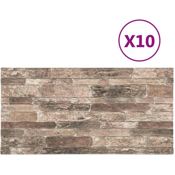 Paneles De Pared 10 Uds Multicolor 100 X 50 Cm Espuma EPS-image