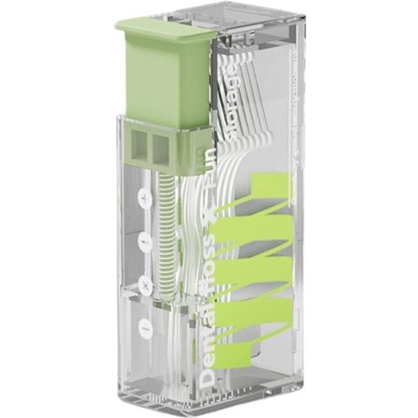 Automatyczny Dozownik WykałAczek Do Nici Dentystycznych Etui Plastikowy Organizer Na WykałAczki Szczelna Konstrukcja NiezbęDny Do Higieny Jamy Ustnej Zielony-image