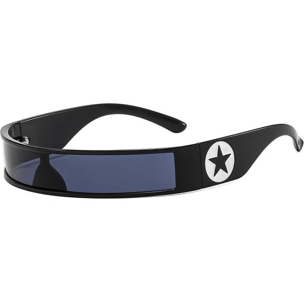Gafas De Sol Futuristas Estrechas Visor De CíClope ProteccióN UV400 Lujo Gafas Para Hombre Elegante Gafas De Disfraz Para Un Look Moderno As Shown In Figure White-image