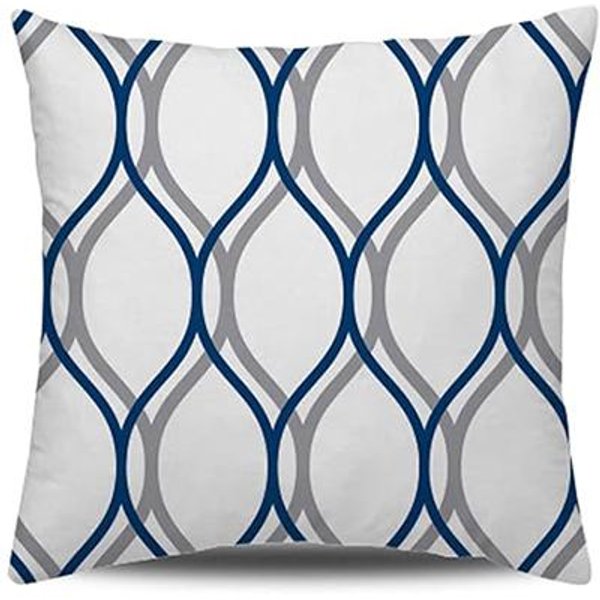 Funda De CojíN Decorativa 40X40Cm Azul Moderna Simple Cuadrada Funda De CojíN Sofá Casa De Campo Sala De Estar Funda De CojíN 50X50Cm-image