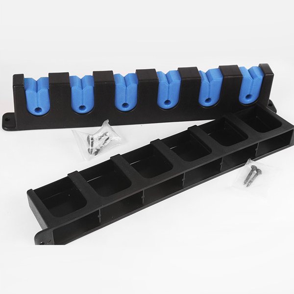 Soporte Vertical Para 6 CañAs Juego De Soporte Para CañAs De Pescar Montado En La Pared Soporte Para CañAs De Pescar Para Garaje Y Barco Negro-image