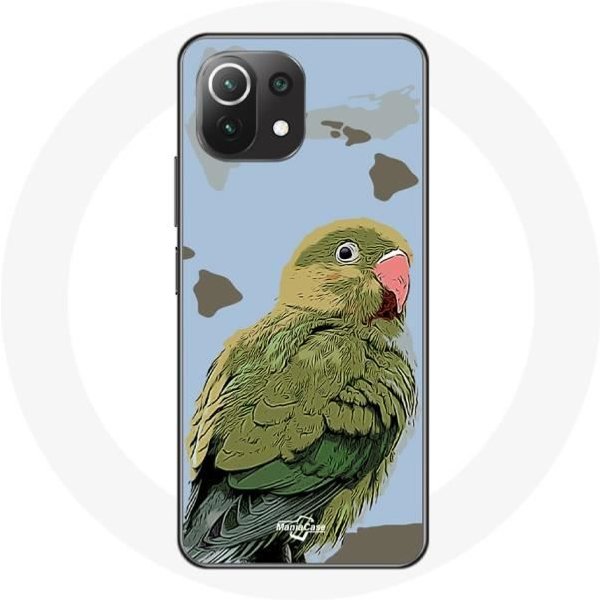 Funda - Xiaomi - Mi 11 Lite - Flexible - Periquitos PáJaros - Verde Verde-image