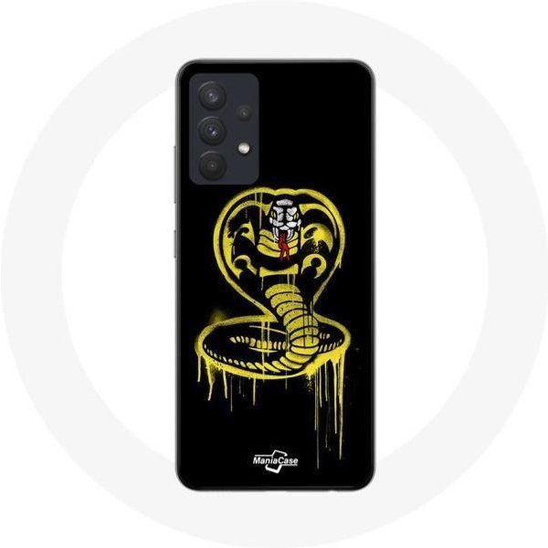Funda - Maniacase - Samsung Galaxy A13 4G - Logo Cobra Kai - Silicona Flexible - Negro Amarillo Negro-image