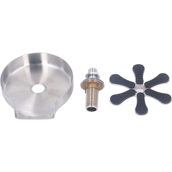 Enjuagavasos De Fregadero De Cocina Acero Inoxidable 304 Lavavasos Limpiador De Vasos De Bar Enjuagavasos De Fregadero 6 Hojas White-image