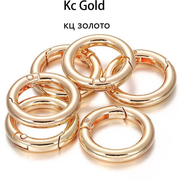 5 Sztuk/Partia Metalowe O-Ring SprężYnowe Klamry Otwierane OkrąGłE KarabińCzyk Brelok Klipsy Do Torby Hak Pies łAńCuszek Klamry ZłąCze Dla DIY BiżUteria 28Mm-5Pcs-image