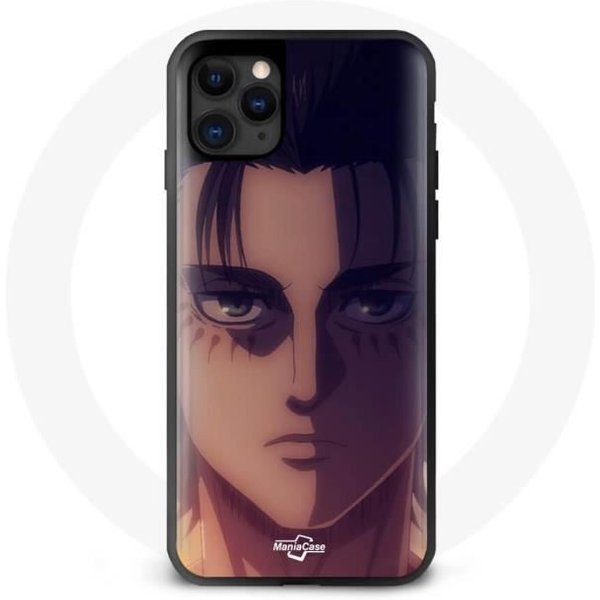 Funda - Maniacase - Iphone 13 - Eren Yeager Attack On Titan - Silicona - Flexible Negro-image