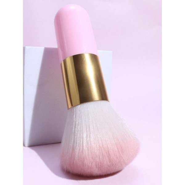 1 Pincel Grande Para Polvos Sueltos, Herramienta De Maquillaje Multifuncional, Pincel De Base PortáTil Para Fijar O Aplicar Polvos, Arte De UñAs, Pincel Para Colorete, Pincel Para Contorno-image