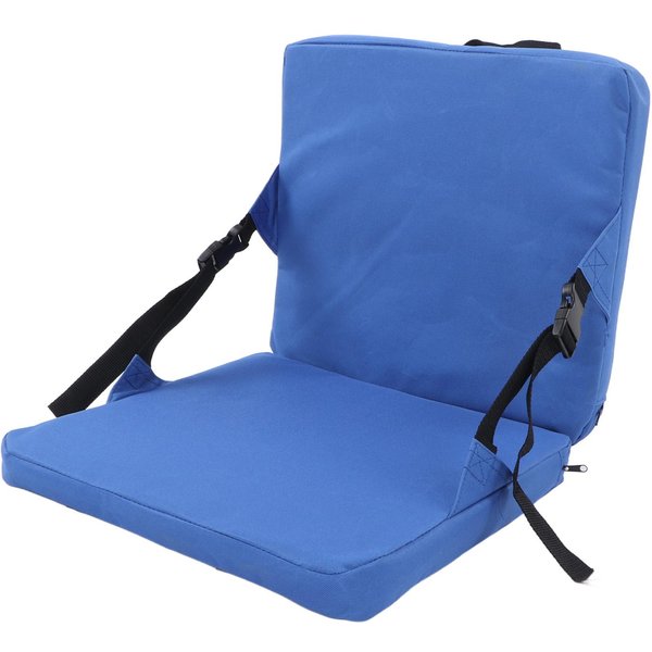 CojíN Grueso Antisuciedad Para Asiento Trasero De Exterior Plegable PortáTil Asiento De Estadio Con Soporte Para La Espalda Para Acampar Concierto Azul-image