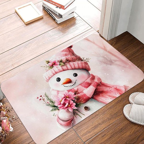 ŚWiąTeczny Nadruk BałWana Witaj Mata WejśCiowa Dywan Dekoracja Domu Mata PodłOgowa WewnęTrzna ZewnęTrzna Dywanik Do Salonu Sypialni ŁAzienki Kuchni 30X50Cm-image