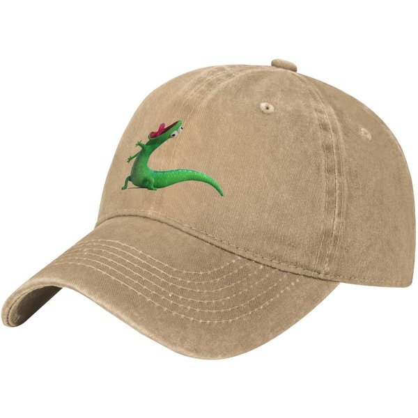 Gorra De BéIsbol Lavada Lagarto Sonriente Verano Hip Hop Sombreros Para Unisex-Adolescentes Casual Exterior Gimnasio Sol Gorras De BéIsbol One Size Beige-image