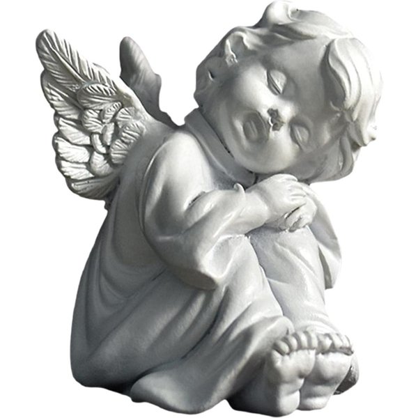 Estatua De JardíN De Resina De ÁNgel Figurilla Escultura De ÁNgel De Hada DecoracióN Para El Hogar-image
