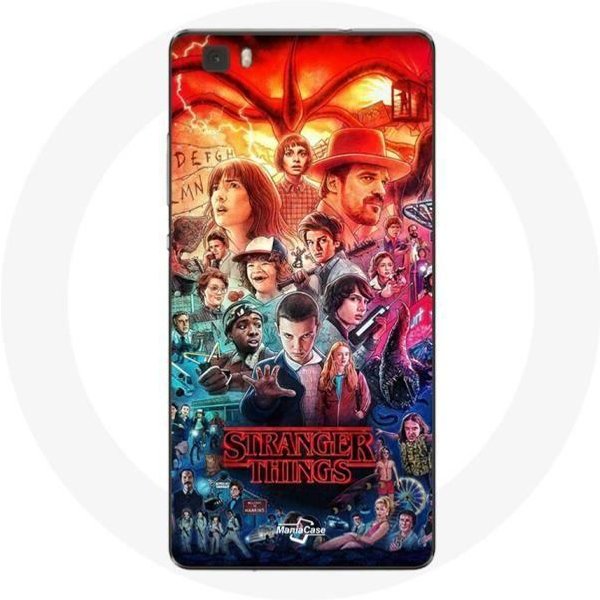 Funda Para Huawei P8 Lite Stranger Things Teaser Temporada 4 PóSter Personajes Arte-image
