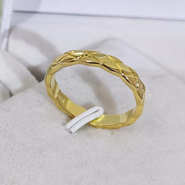 Anillo De Diamantes Con Forma De CíRculo Simple, Estilo Europeo Y Americano, Chapado En Oro Para Parejas No. 9-image