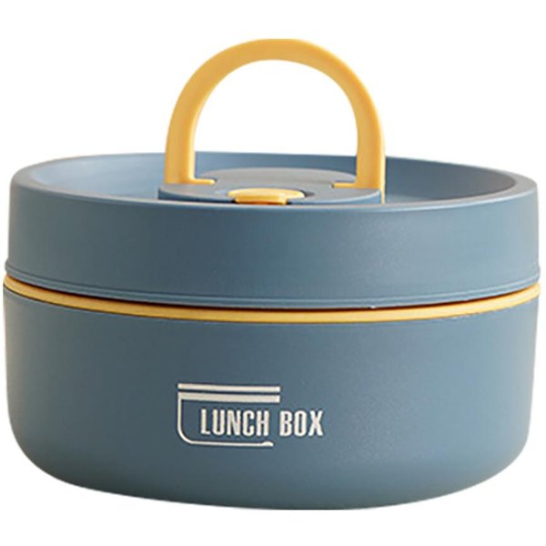 Termosowy Lunchbox Z Stali Nierdzewnej 304 PrzenośNy Izolowany Pojemnik Na Lunch MożLiwość UkłAdania W Stos Szczelny Pojemnik Na żYwność Izolowany Lunchbox Gray-image