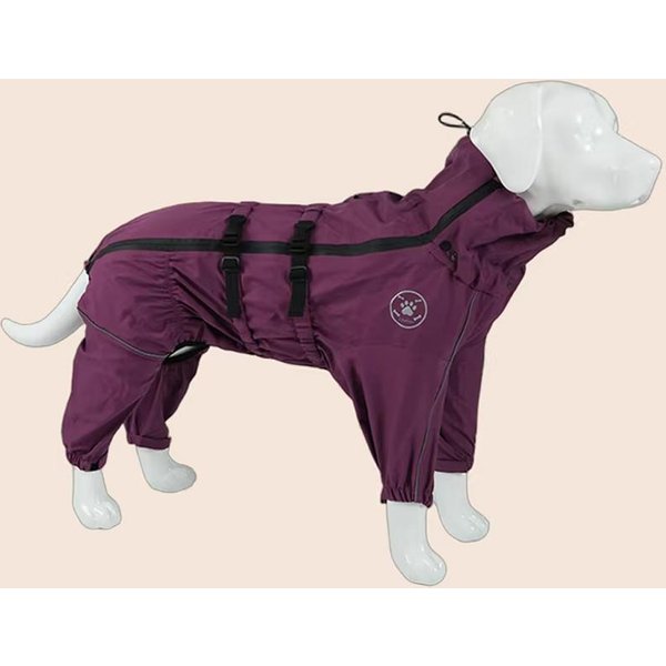 Chaqueta Impermeable Para Perro Mascota Reflectante Lluvia Abrigo Para Perro Rojo Monos Y Petos Para Perro OtoñO Invierno Impermeable Para Perro Para Perros Grandes (Purple,Xl)-image