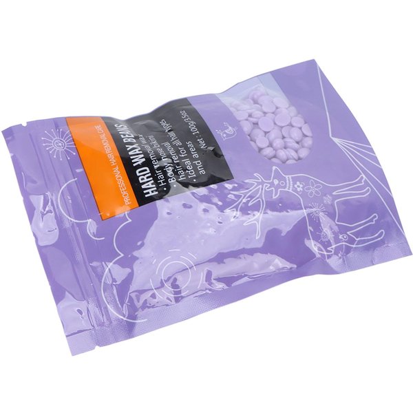 Cera Dura En Perlas Lustre Perlado Cera Depilatoria En Perlas Para Rostro Bikini Piernas Axilas 3.5Oz Morado Taro Gray-image