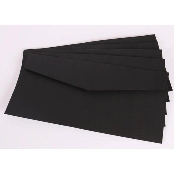 10 Sobres De Papel CláSicos, Blancos Y Negros, De Papel Kraft En Blanco, Con Ventana, Para Invitaciones De Boda Y Regalos.-image