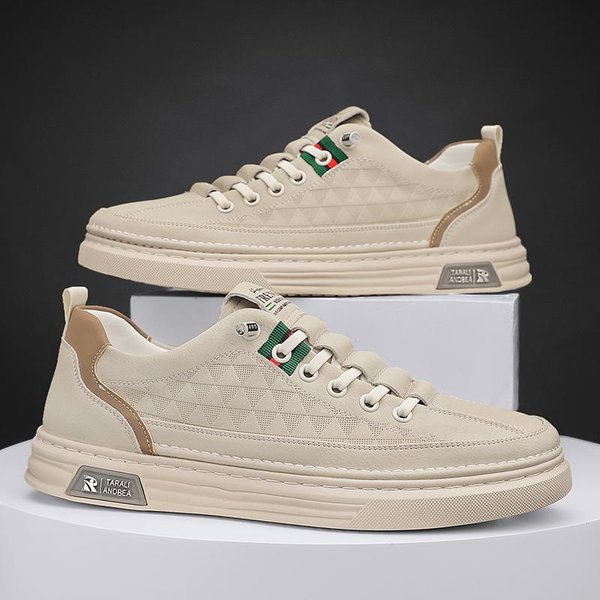 Zapatos Casuales De Cuero Nuevos Zapatos Planos Blancos PequeñOs 44 White-image