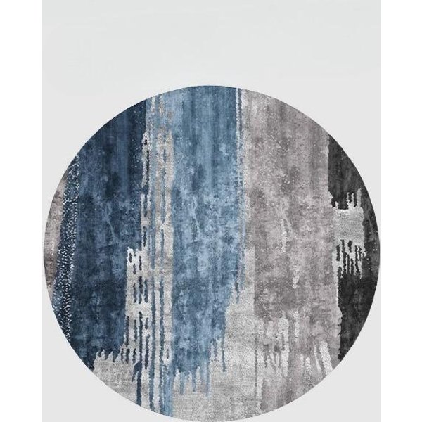 Luksusowy Puszysty OkrąGłY Dywan Nordycki Dywan Do Sypialni MięKki Pluszowy Dywanik Do Salonu WystróJ Domu Gruby Przytulny 80X80Cm Gray-image
