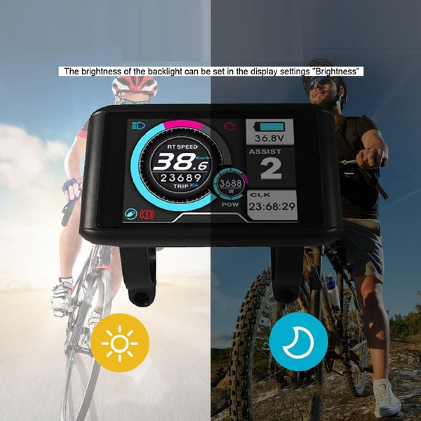 Kit De ConversióN Para Bicicleta EléCtrica 26A Controlador De 3 Modos Panel De Pantalla UKC1 108 2 Acelerador De Pulgar F 8C-image