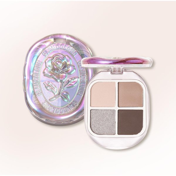 Paleta De Sombras De Ojos, 4 Colores, MarróN, Brillo Mate, Sombra De Ojos, Colorete, Pigmentos Para Ojos, Maquillaje CosméTico-image