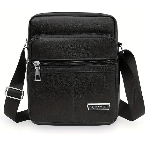 Bolso Cruzado Ligero Casual Para Hombre, Bolso De Hombro Con Cremallera Es Un Bolso De Hombro CláSico Con Un DiseñO Simple-image