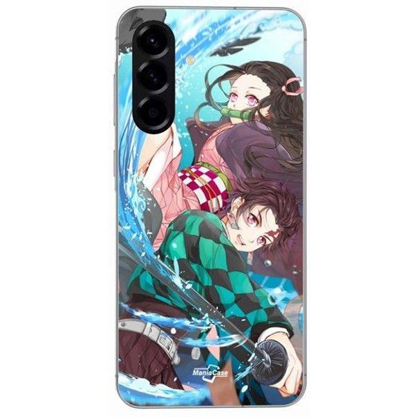 Funda - Maniacase - Samsung Galaxy A26 - Silicona - Flexible - Demon Slayer Negro-image
