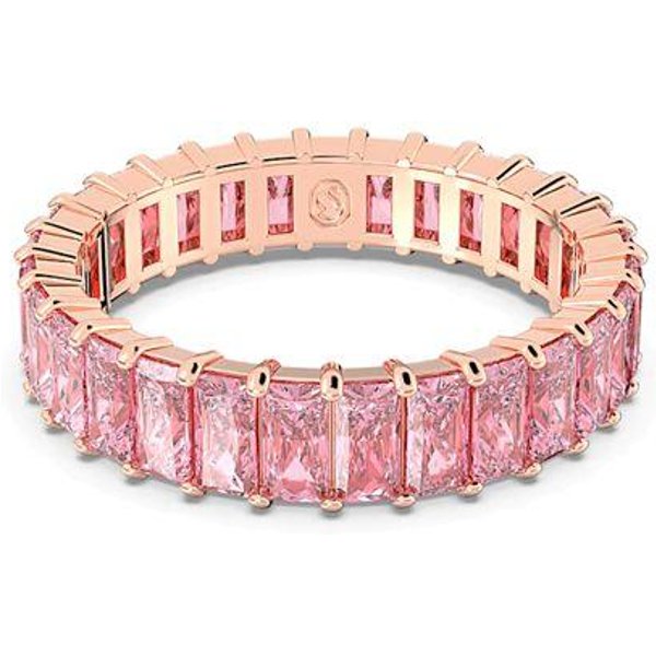 Anillo Swarovski Matrix De Circonita CúBica De Corte Rectangular Para Mujer 5648288 Box (Random Color),52 Beige-image
