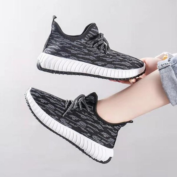 Zapatos Mujer Verano Moda Malla Tejida Zapatillas Casuales Para Mujer Transpirables Deportivos Vulcanizados Tenis Femenino 39 Negro-image