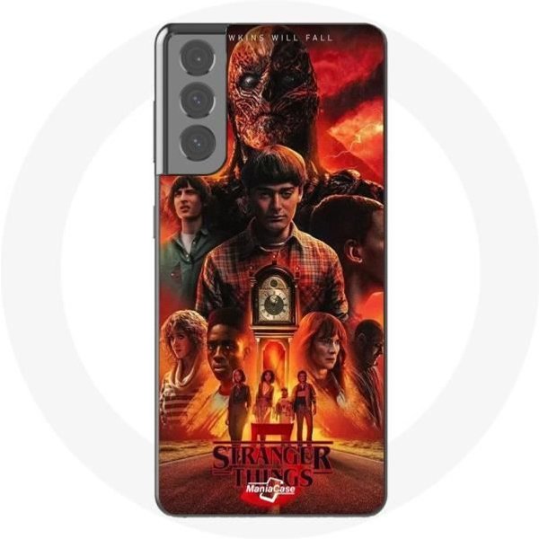 Funda - Maniacase - Samsung Galaxy S21 - RíGida - Negro - Stranger Things Temporada 5-image