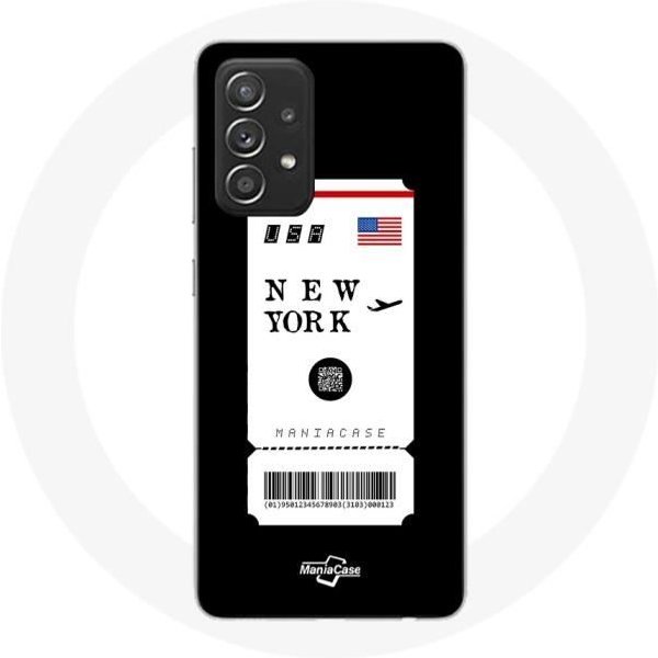 Funda - Maniacase - Samsung Galaxy A52 - Billete De AvióN - Flexible - Negro-image