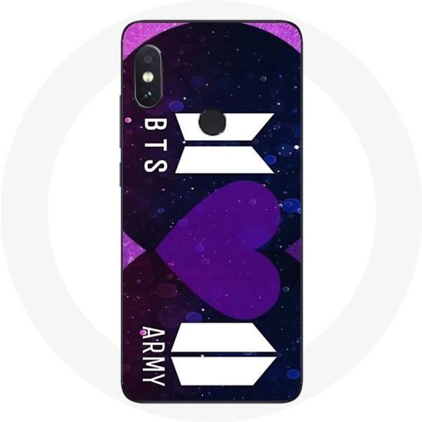 Funda Para Xiaomi Redmi Note 5 CáMara Dual AI Bangtan Sonyeondan Logo BTS Y Logo Army Te Quiero Morado-image